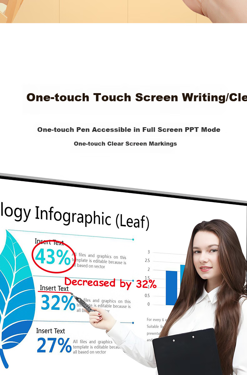 While I6S Page-Turning Pen, Laser Pointer, Spotlight Magnifier, Red Light Telescopic Pointer, Teacher-Specific Electronic Whiteboard Touch Writing Pen, PPT Lecture Pointer, Projection Pointer, 8GB USB Flash Drive 8