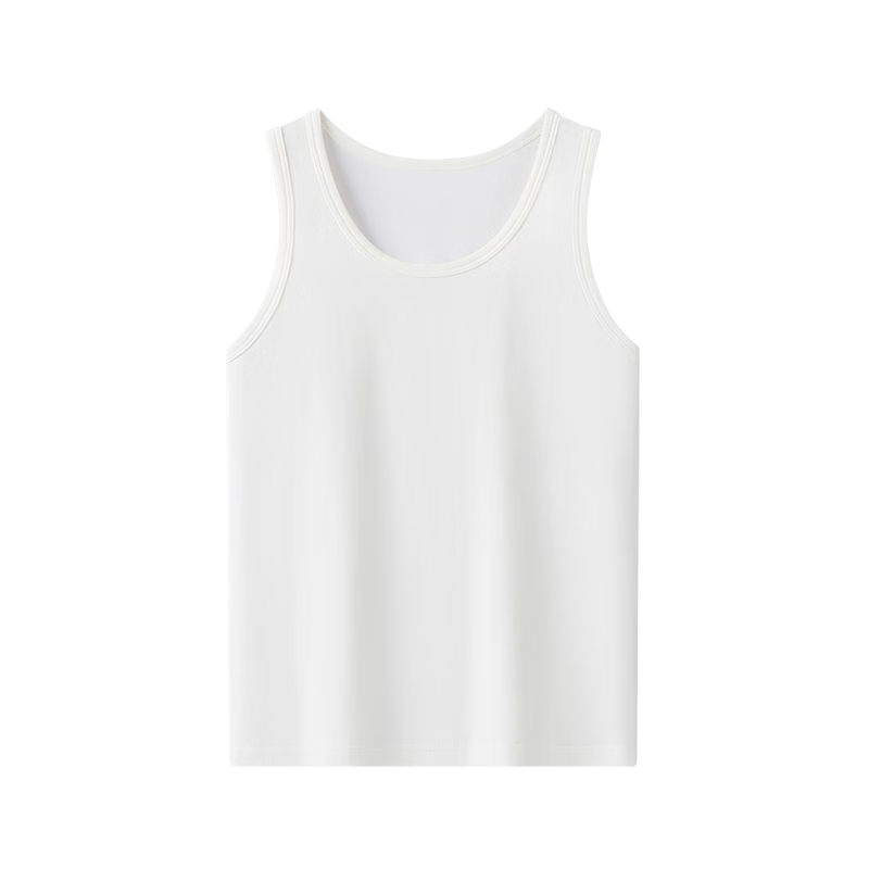 Hengyuanxiang Kids Vest Unisex 7A Antibacterial Mite-Resistant Summer Thin Solid Cotton Sleeveless Base Layer Vest