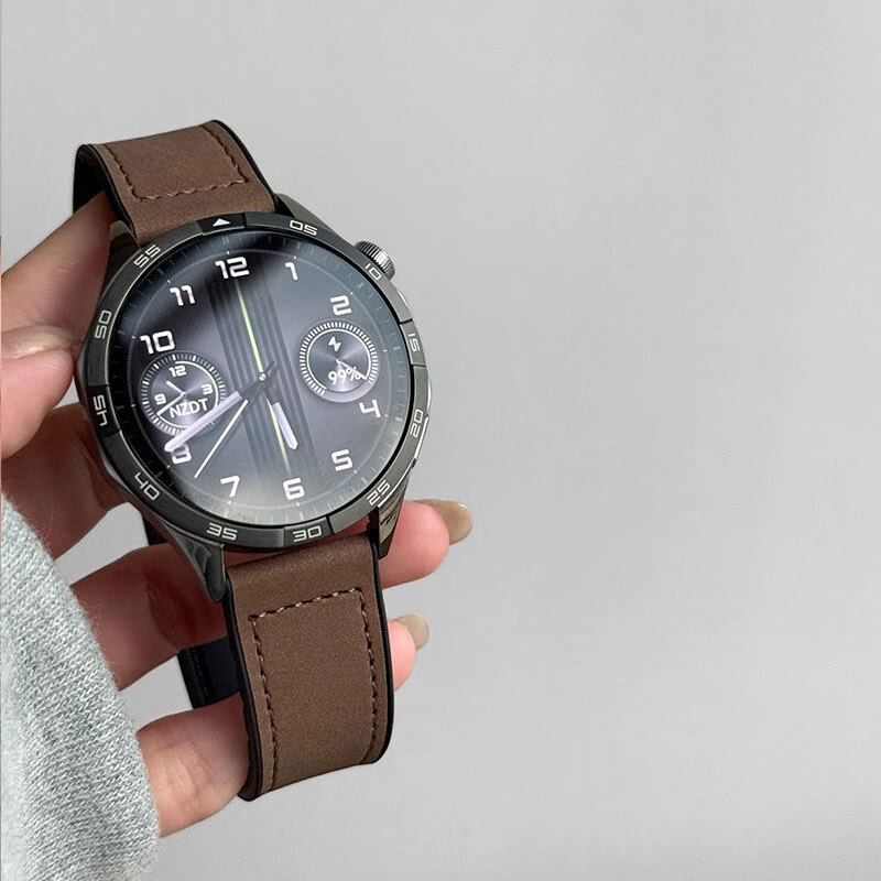 XUANDAI Suitable for Huawei GT5/GT4 Watch Strap, GT6 Men's Watch, Crazy Horse Leather Folding Clasp, GT3/2 Magnetic Watch 5/4 Pro/GT5 Pro Wristband, Ultimate Watch Strap