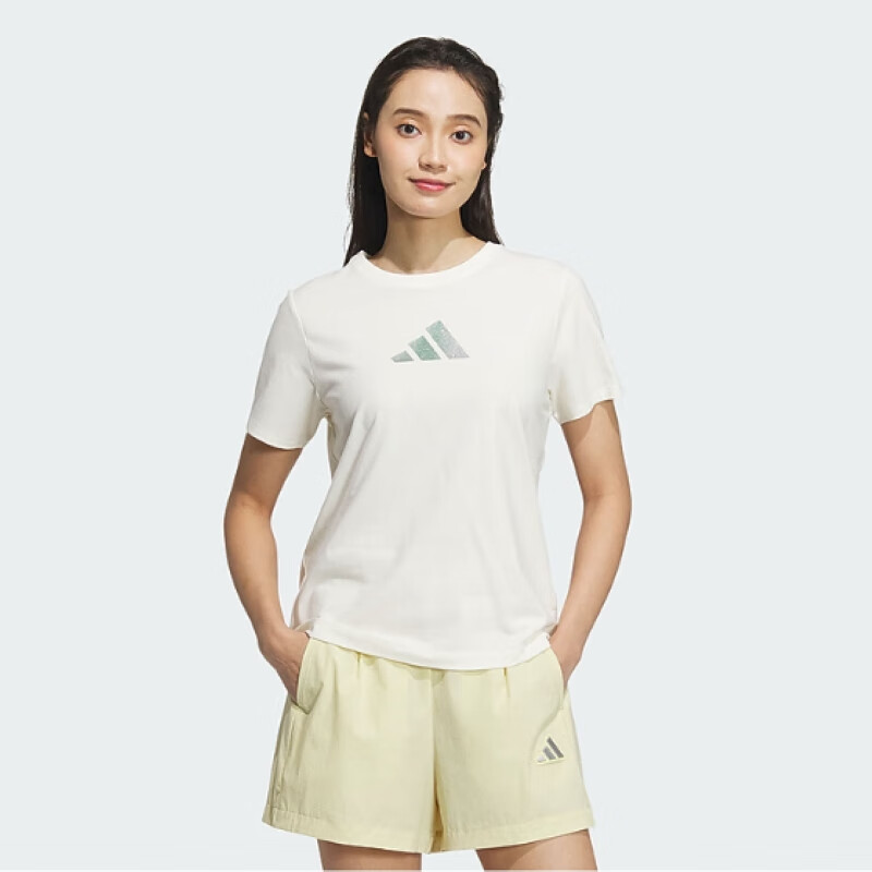 Adidas Women's Summer Sports Casual Short-Sleeve Round Neck T-Shirt JM8803