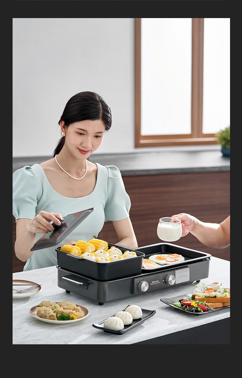 Fastee Electric Grill Pan, Multifunctional Cooking Pot, Electric Hot Pot And Grilling All-In Electric Grill, Hot Pot-Specific Pot for Grilling And Hot Pot FST-56C 15