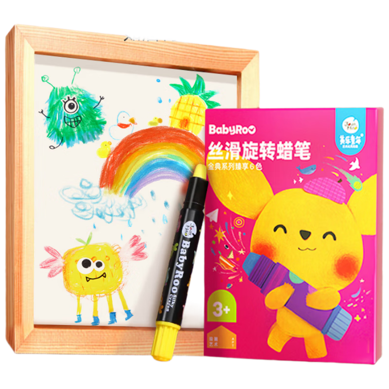 Meiletongnian Crayons for Children, 6 Colors, Non-Staining, Smooth Oil Pastels, Washable Drawing Sticks, for Toddlers, Kindergarten, Elementary School Students, Color Markers