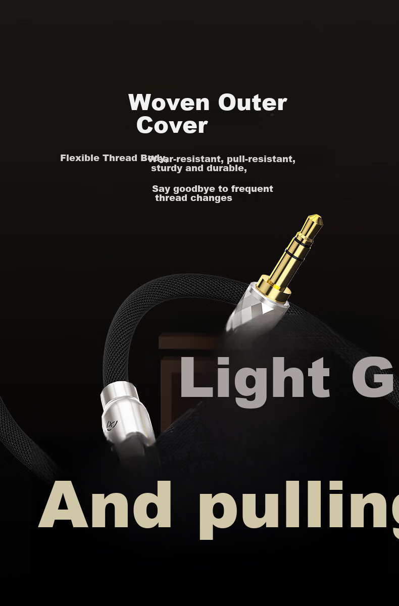 FIBBR 3.5mm Audio Cable AUX Audiophile Silver-Plated Male to Male Phone Headphone Car HIFI Speaker Connection Cable 10 Meters 6