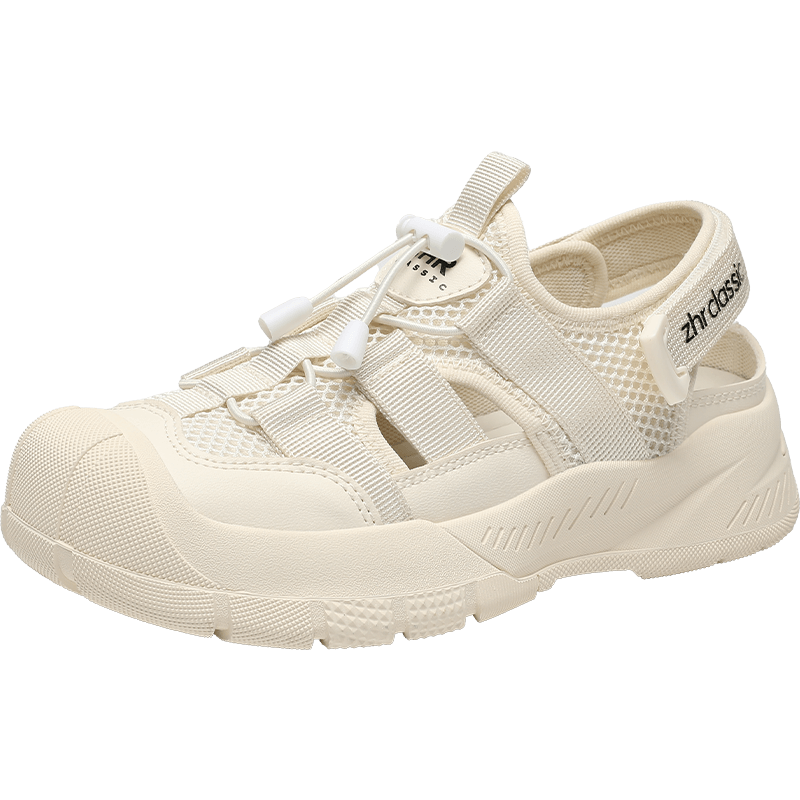 ZHR Women's Shoes, Summer Outdoor Hollow-Out Sports Sandals, New Non-Slip Breathable Hiking Shoes for Women, KS102 Beige Size 36