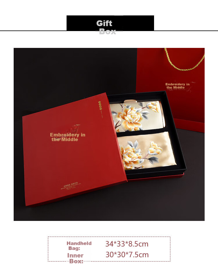 Hangsilu Silk Scarf And Bag Set, Mulberry Silk Women's Shawl, Birthday Gift for Mom Or Teacher on Mid-Autumn Festival 8