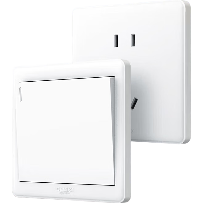 DELIXI Switch Socket Panel, CD815 Series, 10A Standard Five-Hole Socket, QSE86ZS
