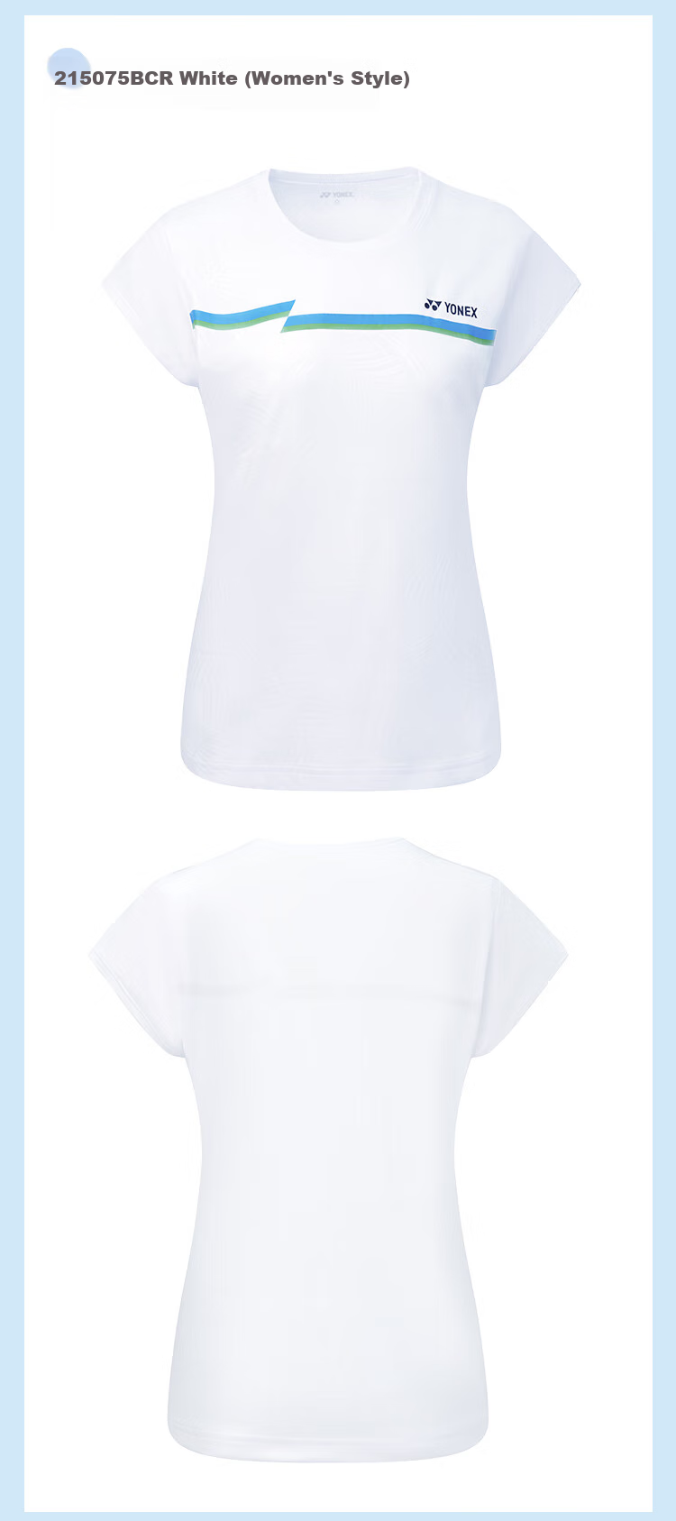 YONEX Badminton Shirt, Quick-Drying, Breathable, for Competition And Training, Women's Sports T-Shirt, 215075BCR, White, XO 12