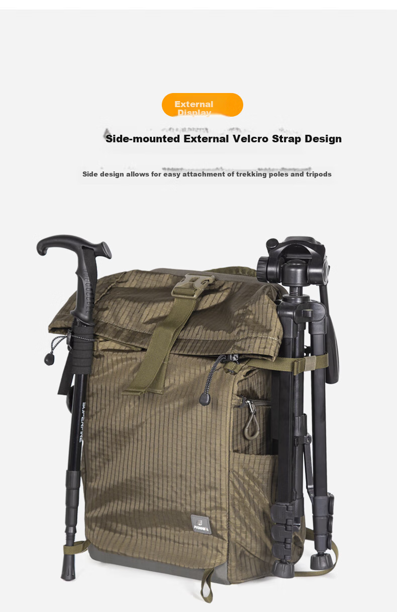 Pulewei Prowell Camera Backpack, Photography Bag for Mirrorless And DSLR Cameras, Multifunctional Outdoor Backpack for Men And Women, Professional Large Capacity Waterproof Hiking Outdoor Backpack 5
