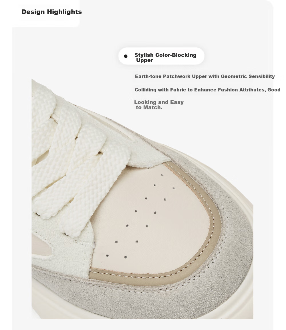 73Hours Zhao Liying Same Style Women's Shoes, Bear Plush Toy, 2025 Autumn New Style, Flat Color-Block Lace-Up Round Toe Casual Shoes 4