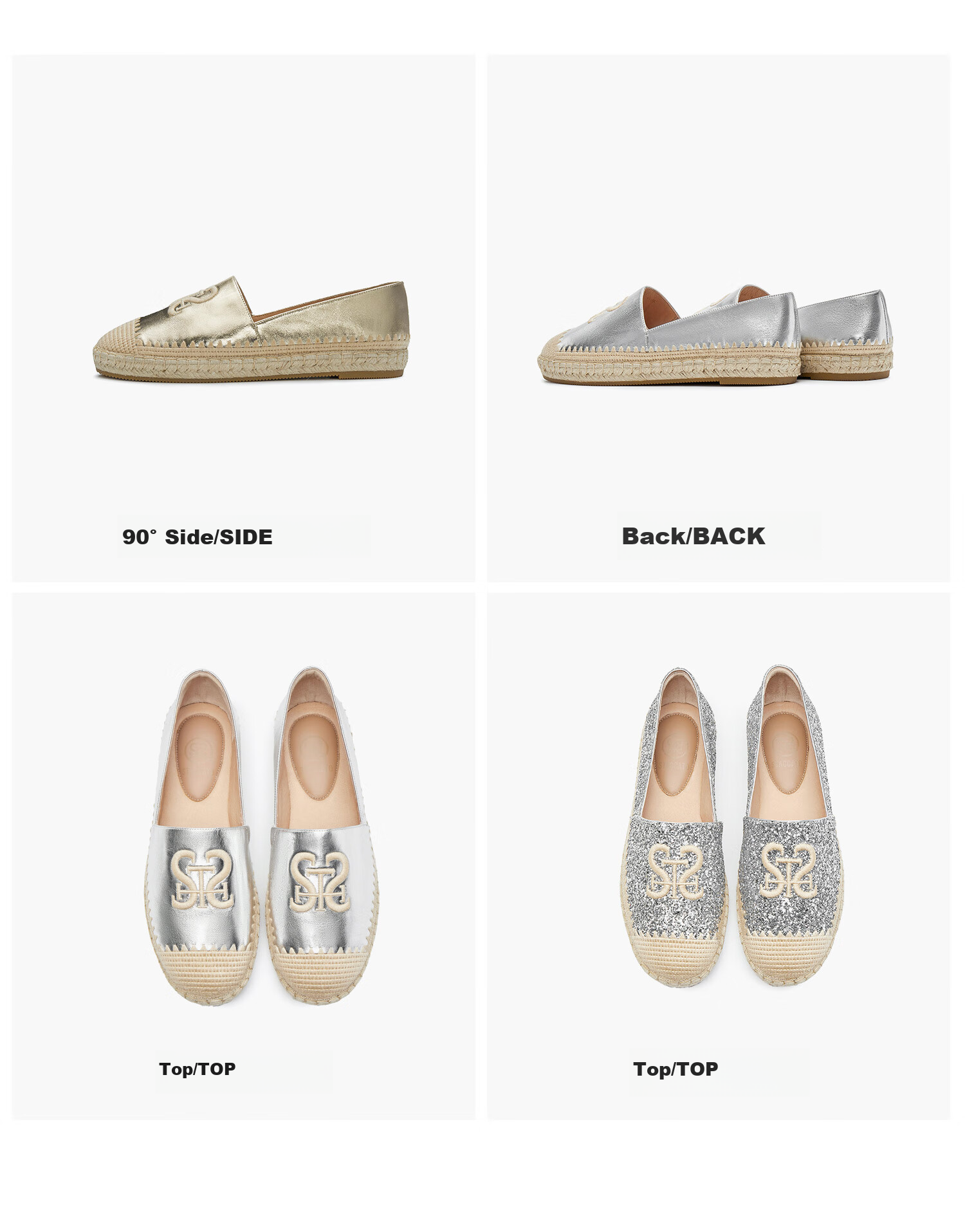 STACCATO Spring 2026 Small Gold Bar Malt Shoes, Fisherman Shoes, Slip-On Shoes, Women's Shoes, 9UA37AA6, Small Gold Bar, Size 34 24