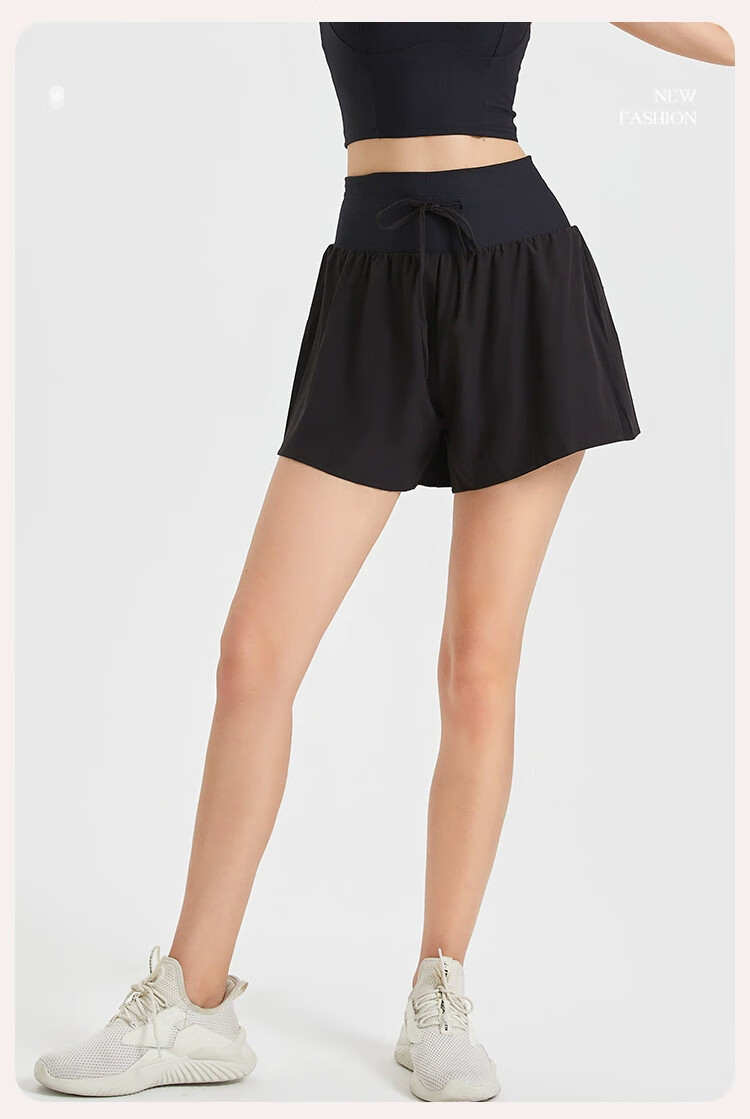 Ziyouxi Women's Sports Yoga Shorts, 2026 Summer New Style, Anti-Exposure, High-Waist, Tummy Control, Running, Loose-Fitting Casual Shorts for Outdoor Wear 14