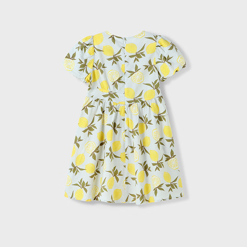 Annil Girls' Dress, New Summer 2025 Style, Pure Cotton, Fresh And Sweet, Moisture-Wicking And Breathable, Bubble Skirt