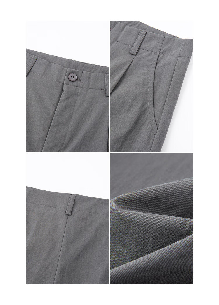 Dme [Commuter Lazy Pants] Spring Simple Style Cloud Cotton Roll-Edge Long Pants Comfortable Straight-Leg Slimming Women's Casual Pants 8