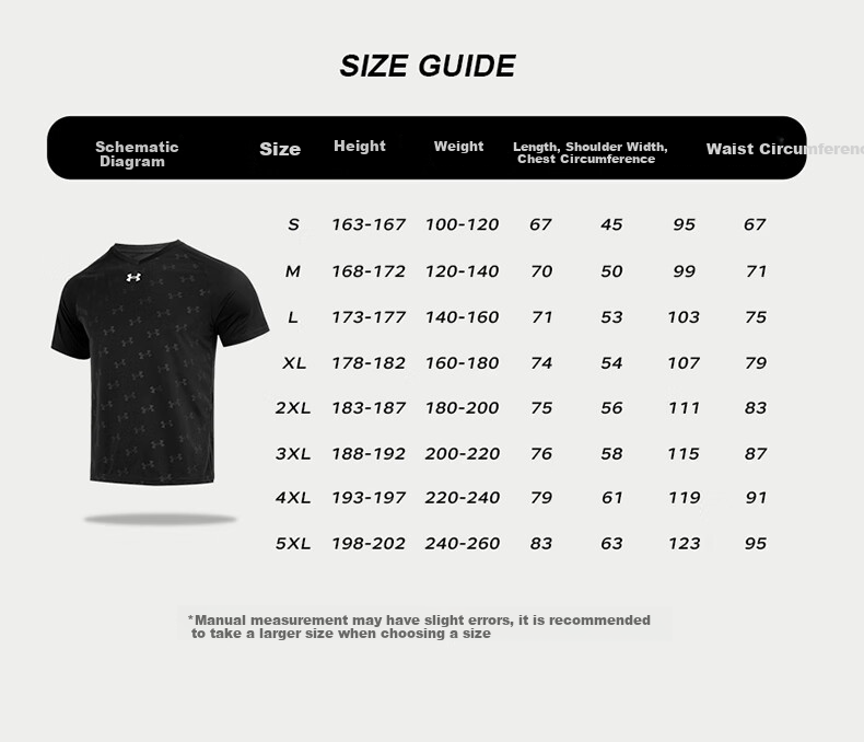 Under Armour Quick-Dry Short-Sleeve T-Shirt for Men, Summer Full-Print New Loose-Fit Sports Training Basketball Running Fitness Wear 10