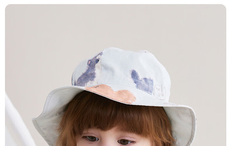 Happy Little Bear Baby Spring Summer Cotton Hat Baby Fisherman Hat Summer Sunshade Hat Newborn Sun Hat 24