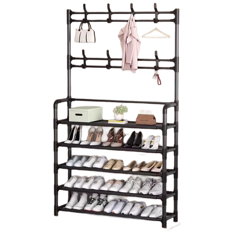 Yimo 5-Tier Multi-Layer Shoe Rack with Hat Storage, Simple Shoe Cabinet for Home Entrance, Dormitory, Rental Room, 80cm