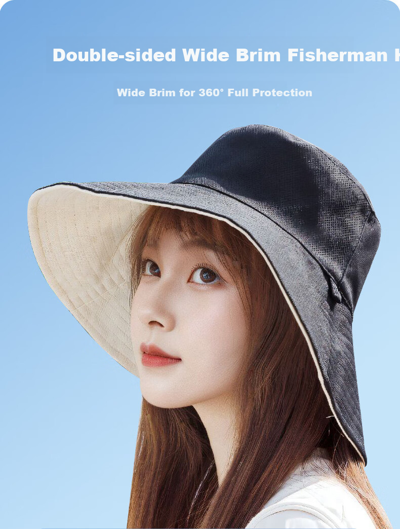 CARTELO Sun Hat, Fisherman Hat for Women, Summer UV Protection, Wide Brim Face-Covering Sunhat, Reversible 1