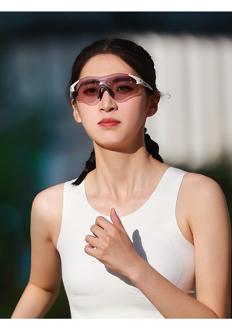 LAMEDA Cycling Glasses Day and Night Use Windproof Running RS100 Anti-Fog Photochromic Cool Black 1