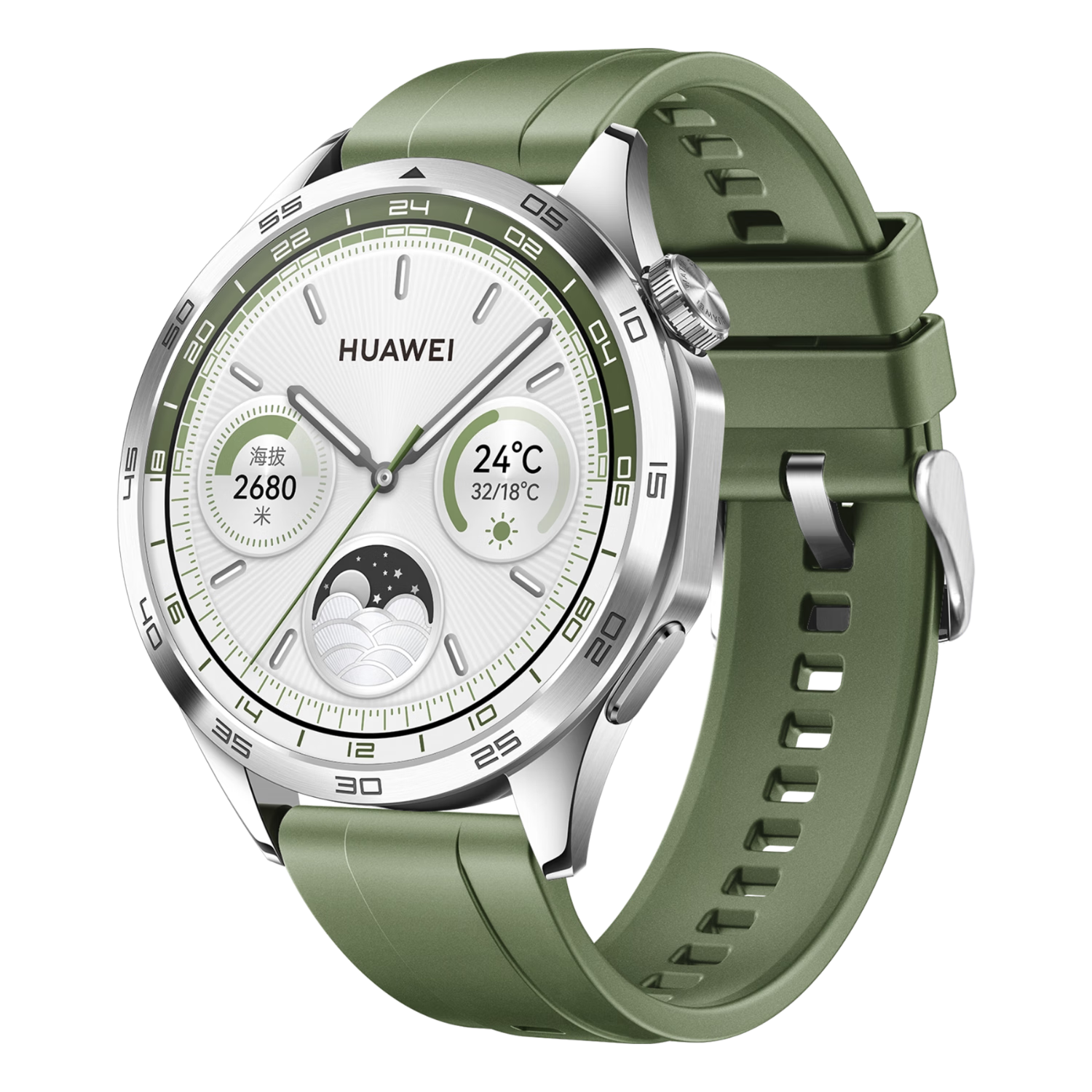Binghong Compatible with Huawei GT6 Watch Band for Men And Women, Suitable for Huawei Watch Ultimate 2, GT5, GT6 Pro, GT5 Pro, Watch5, 4 Pro, GT4, GT3, Silicone Strap - Pine Green 22mm