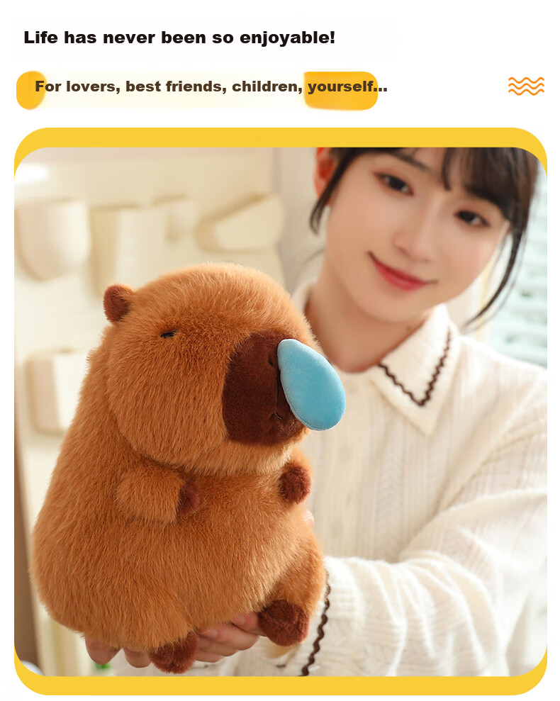 Beishangxing Capybara Plush Doll Large Stuffed Toy Children's Companion Pillow for Boys And Girls Birthday Gift 8