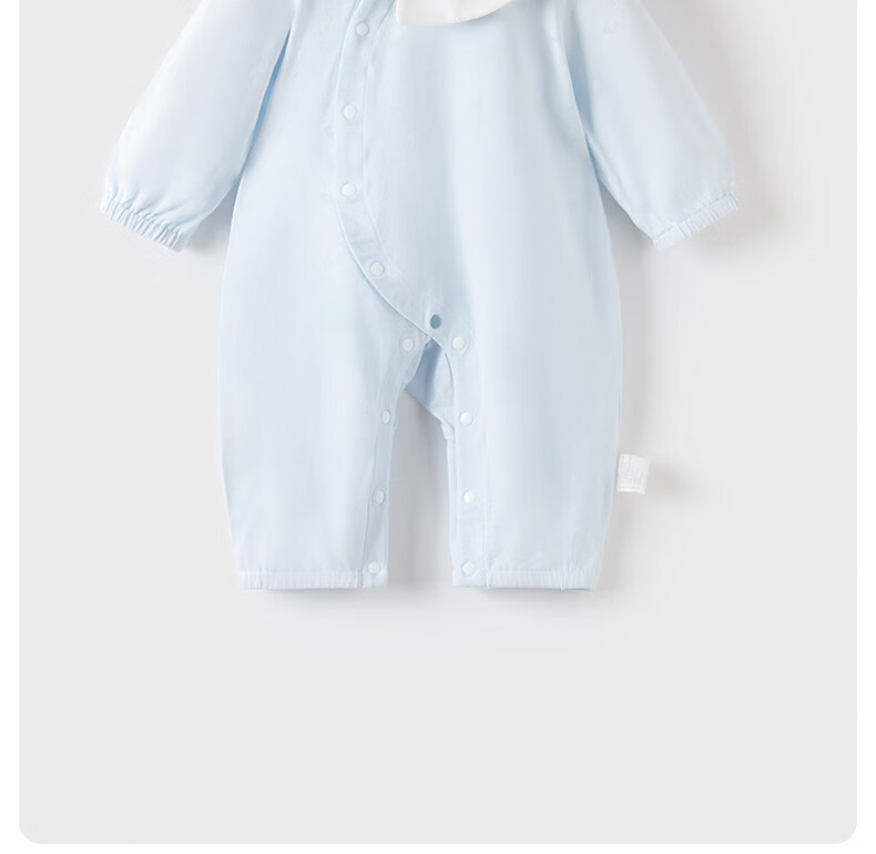 Huanxixiaoxiong Baby Romper Newborn Full Moon Outfit Baby Early Autumn Thin Breathable Long Sleeve One-piece Crawling Suit 4