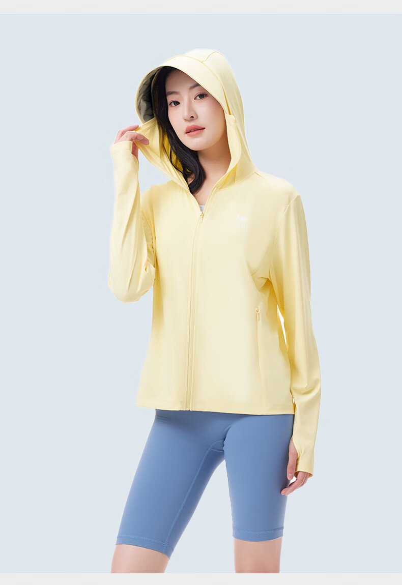 CAMEL [Ice Mint] 2025 Spring Summer Men's Outdoor High SPF Cooling Original Yarn Sunscreen Jacket Women's Sports Coat S 16