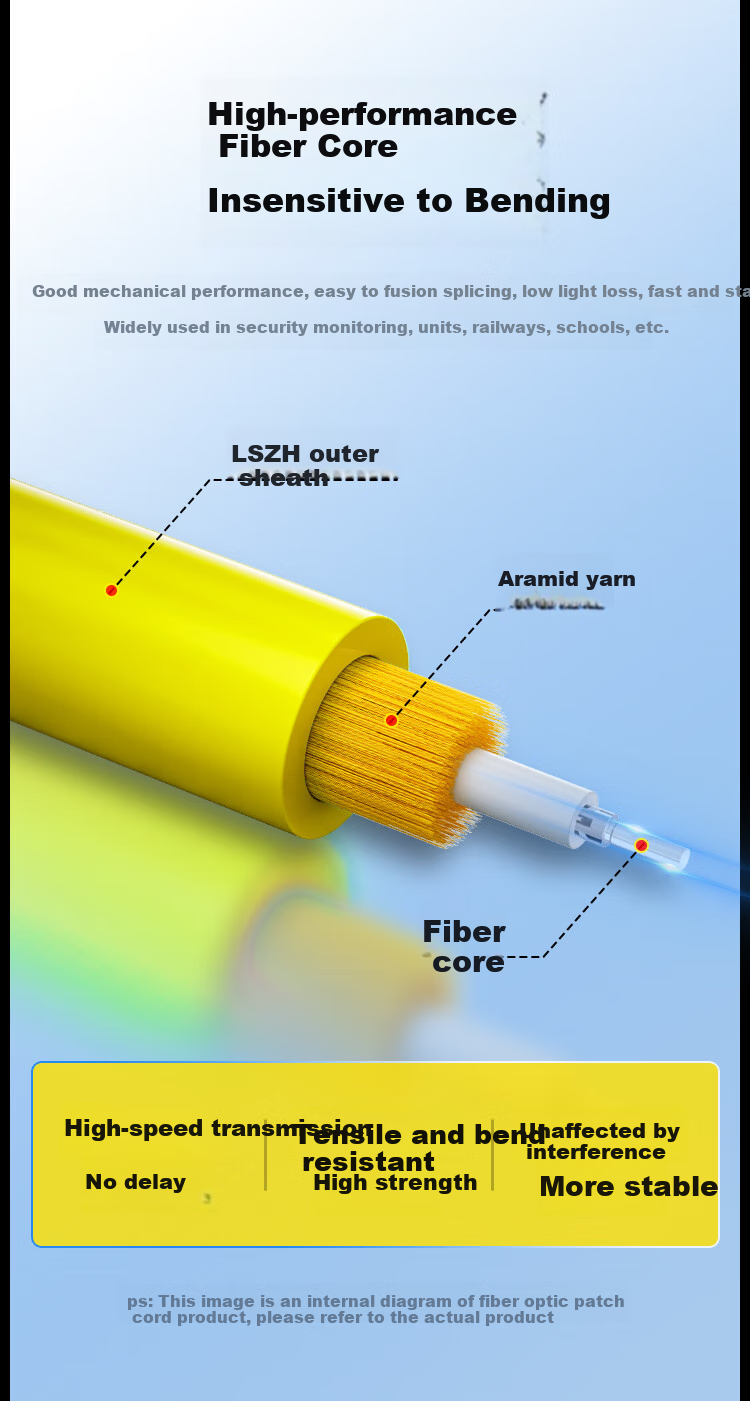 HAILE Telecom-Grade Single-Mode 10 Gigabit Fiber Optic Patch Cable, Single-Mode Dual-Core Φ2.0 (LC-FC, 9/125) 1 Meter Fiber Optic Pigtail Patch Cord HJ-2LC 5
