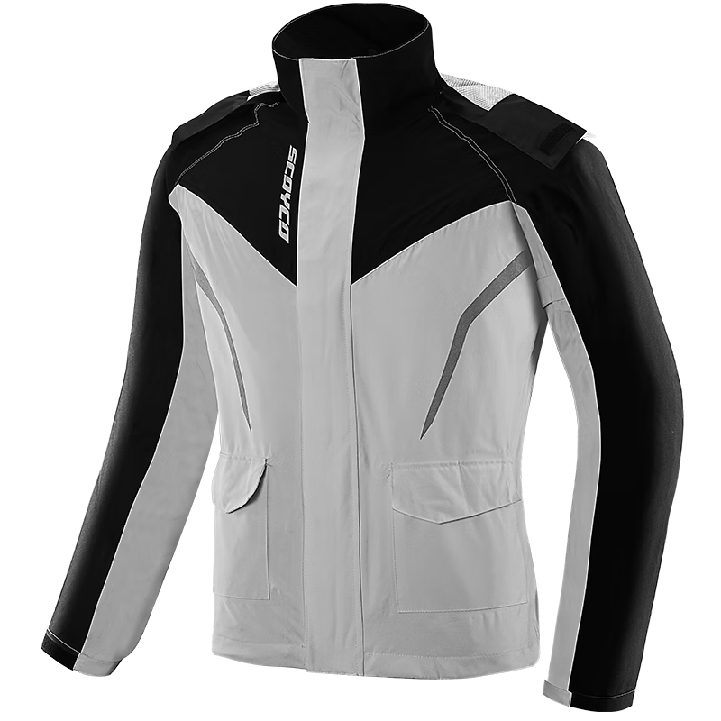 SCOYCO RC10-2 Motorcycle Riding Raincoat, Rider-Specific Two-Piece Rain Pants, Waterproof Electric Bike Rain Jacket Set for All Seasons