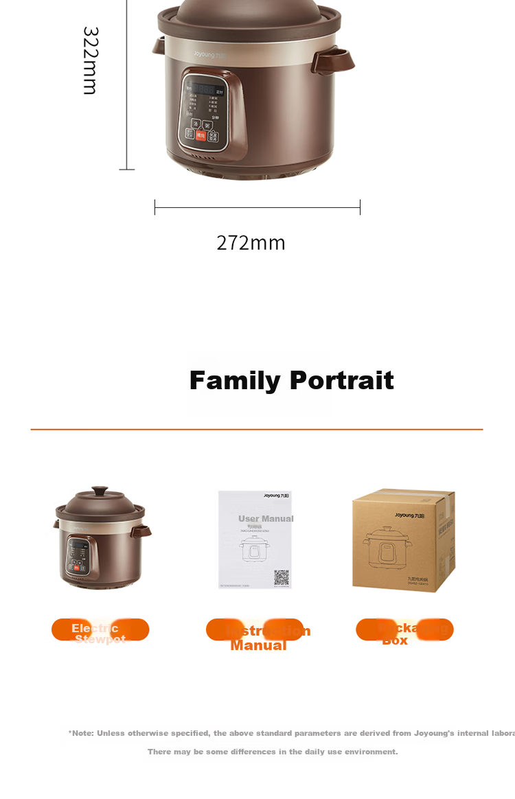 Joyoung Home Electric Stew Pot, 5L Large Capacity, Purple Clay Inner Pot, Timer And Reservation Function, Electric Stew Pot DG50Z-GD510 27