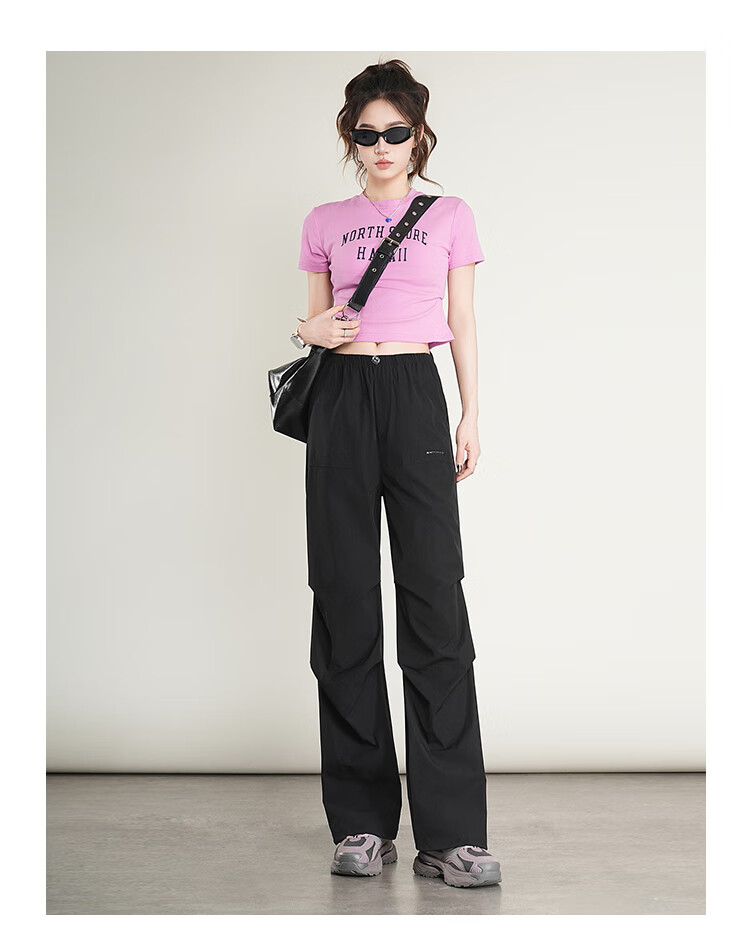 Ziyouxi Women's Cargo Pants, Summer Lightweight Ice Silk Quick-Dry Casual Wide-Leg Pants, 2026 New High-Waist Slimming Hiking Sports Trousers 17