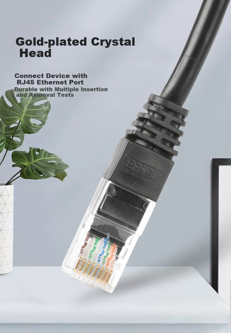 HAILE RJ45 Network Cable Extender, Cat5e Ethernet Port Connector Extender, Gigabit Network Broadband Interface Connection Cable, 1 Meter, HT-202H 7