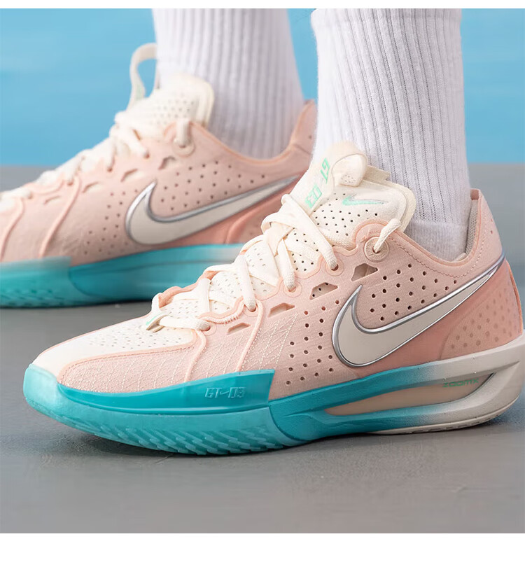 NIKE Men's Basketball Shoes G.T. CUT 3 Sneakers DV2918-601, Pink And Green, Size 41 2