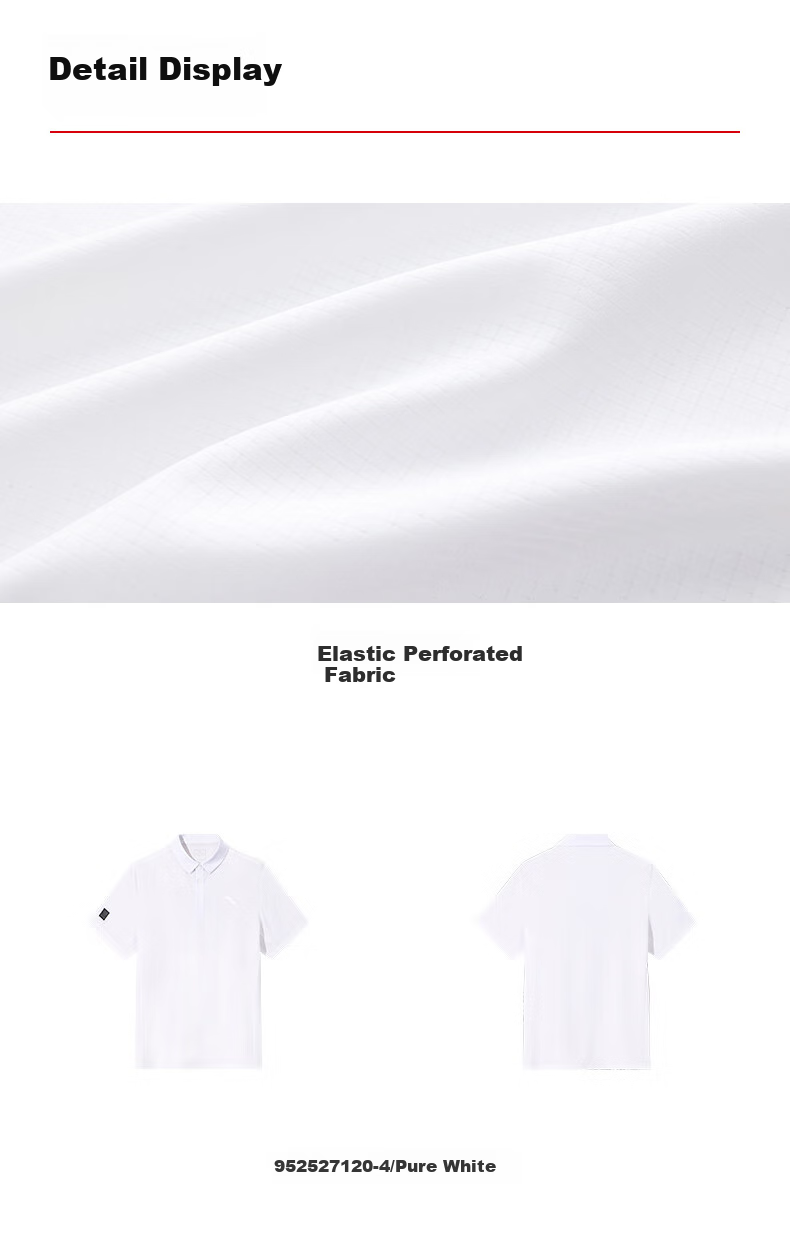Anta Xingdong Polo | Lightweight Business Quick-Dry Collared Short Sleeve Men's Summer Commuter Breathable T-Shirt Crisp Top 12