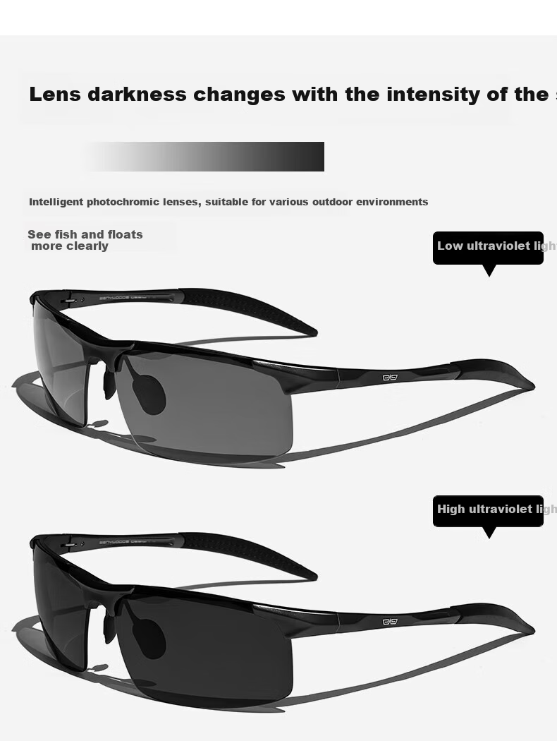 CAPONI Photochromic Polarized Sunglasses for Men, Day And Night Use, Driving-Specific Night Vision Glasses, UV Protection And Sun Protectio 3