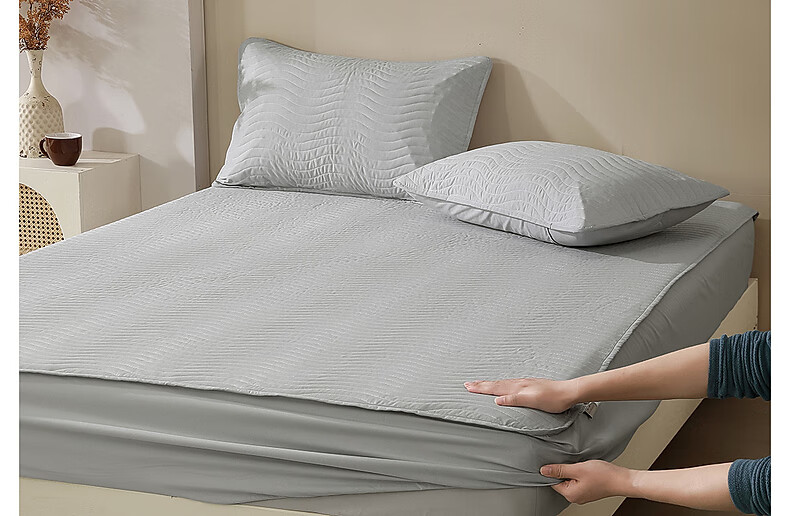 Bailisi Shuixing Jiafang Brand Fitted Sheet Pad, 10% Soybean Fitted Sheet, Antibacterial, Dirt-Proof, Waterproof, for Family Double Bed 12