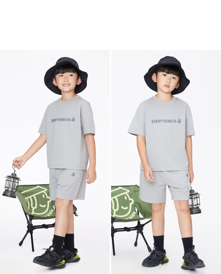 Annil [7A Antibacterial] Children's Short Sleeve T-Shirt, Parent-Child Outfit, Summer Moisture-Wicking Breathable Casual Top 8