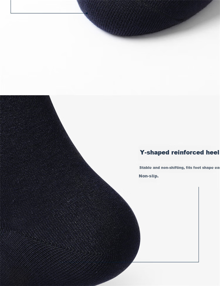Langsha Men's Long Socks, Pure Cotton Antibacterial Spring And Autumn Breathable Full Cotton Calf-Length Black And White High Tube Winter Business Socks for Me 18