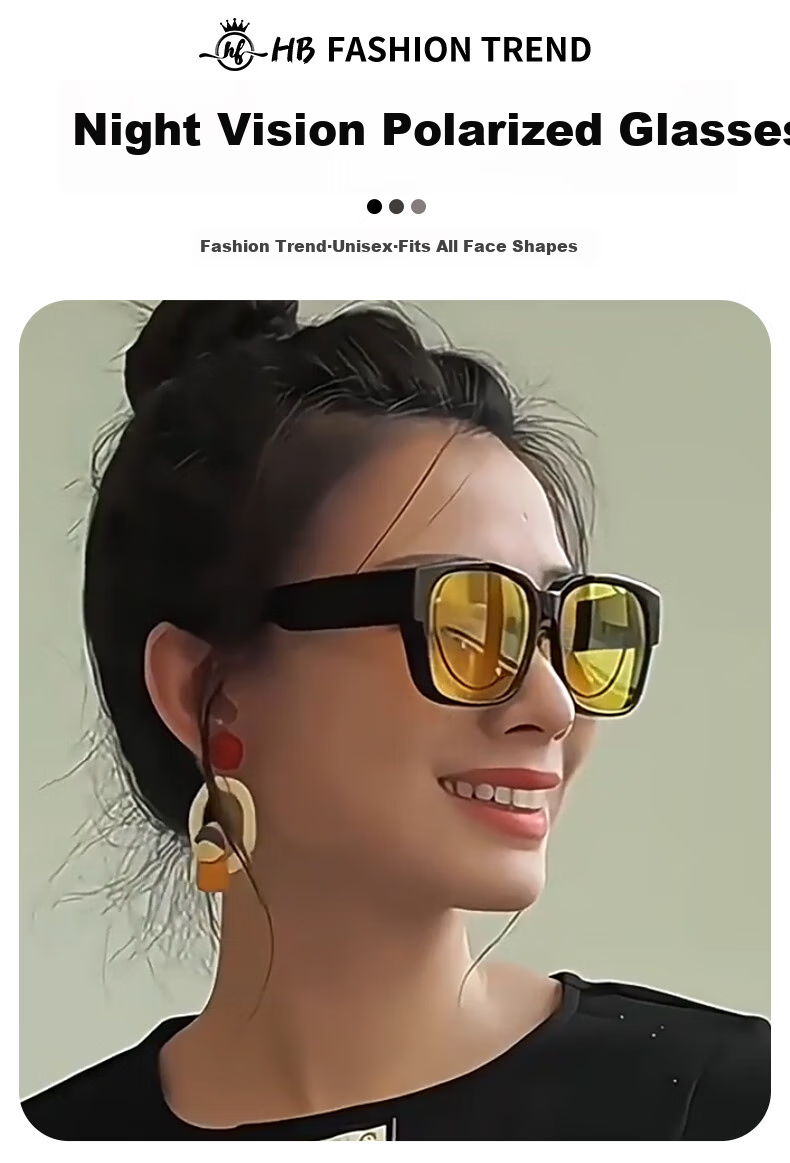 HB [Suitable for Myopia] Foldable Polarized Sunglasses, Myopia Glasses Clip-On, Driving Sun Protection Fishing Glasses 3