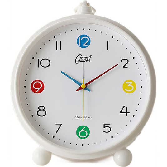 Compas Desktop Alarm Clock for Children And Students, Simple Bedroom Bedside Clock, 2364 Green Back-To Seaso