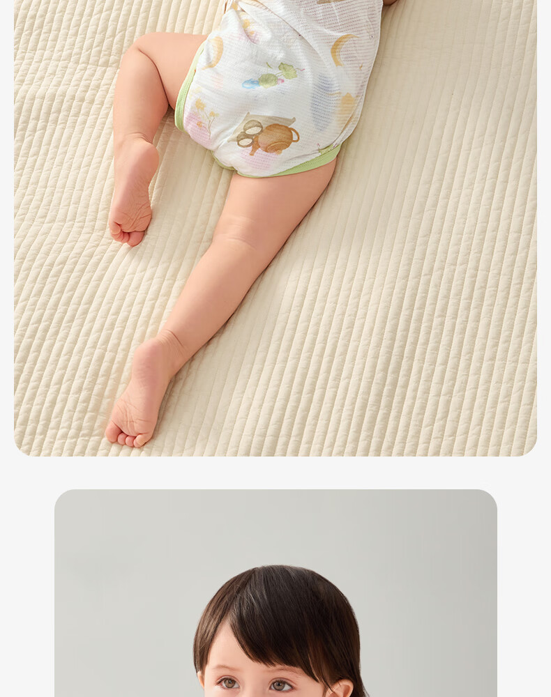 Shiyuejiejing Baby Romper, Summer Thin Style, Infant Onesie, Newborn Pure Cotton Mesh Short-Sleeve A-Class Bodysuit 23
