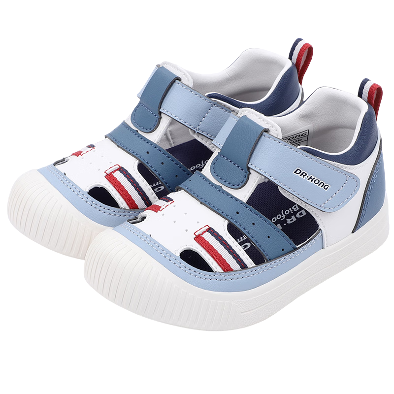 Dr. Jiang Toddler Walking Shoes Summer Lightweight Simple Healthy Kids Closed-Toe Sandals 2S14A2026AM Beige/Blue Size 29