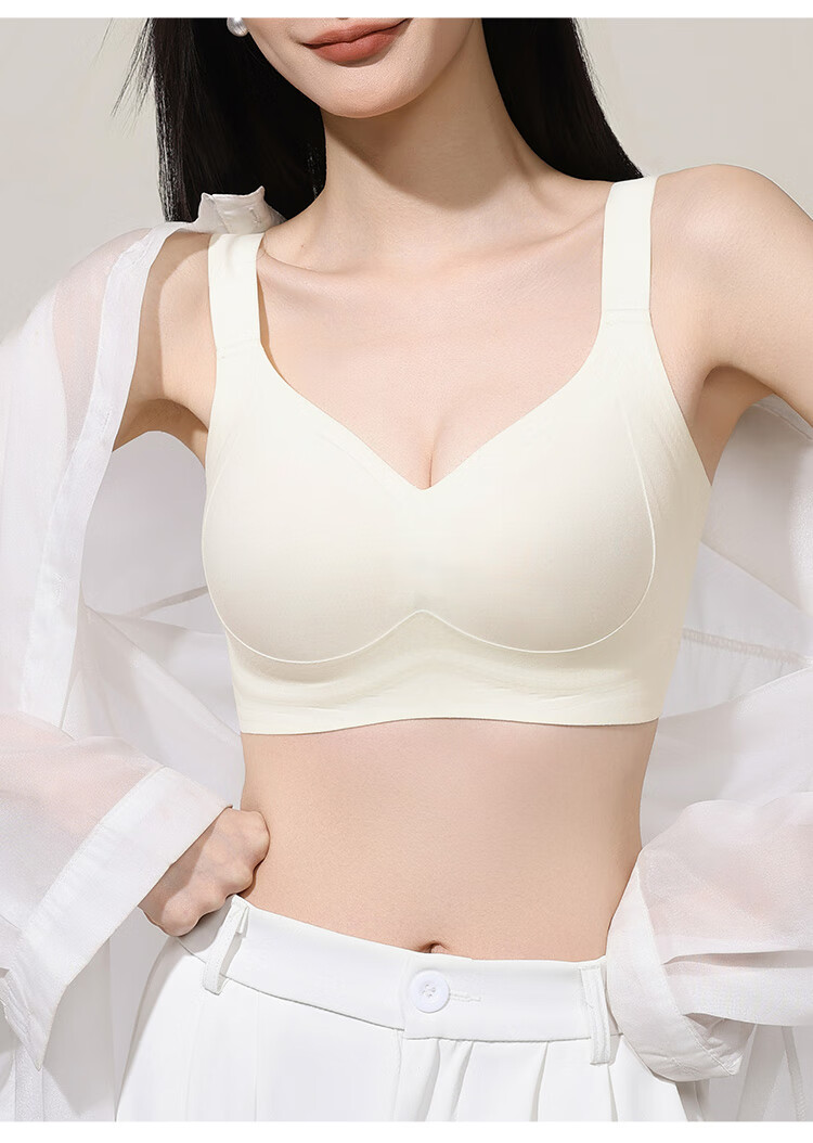 GRACEWELL 26 New Smooth Seamless Jelly Strap Lift Latex Bra for Women, Push-Up, Anti-Sagging, Side Support Brassiere 17