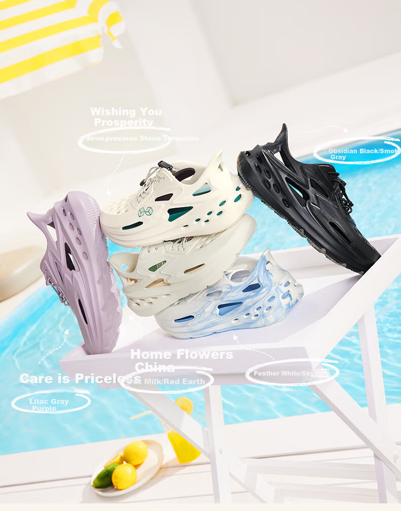 361° Men's Sports Slippers, Spring And Summer BIG3 Perforated Shoes, Outdoor Home Beach Sandals, Men's Slippers, 672426717-11 21