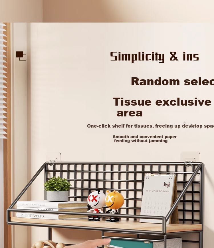 Anerya Wall-Mounted Storage Rack, No Drilling Required, for Living Room Walls And Bedroom Bedside Organization, Wall-Hanging Partition Shelf for Router 7