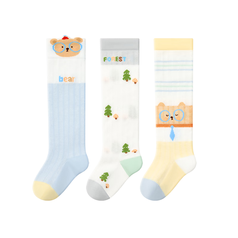 Beibi Baby Knee-High Socks, Summer Thin Style, Newborn Small Age Infant, Non-Binding Legless Over-Knee Socks