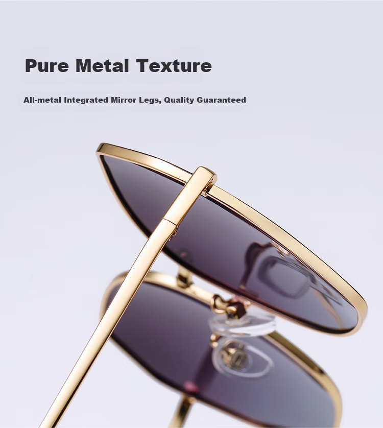 VEGOOS Sunglasses for Women, Korean Style Street Photography Metal Trendy UV Protection Polarized Driving Sunglasses SY8063 11