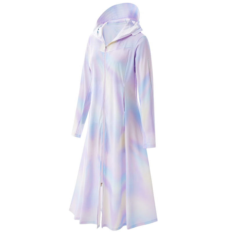 BOSIDENG National Standard Sun Protection Clothing for Women, Extra Long Style, Cool And Breathable, Full Body UV Protection, Slim Fit, Heightening Effect, Travel Jacket