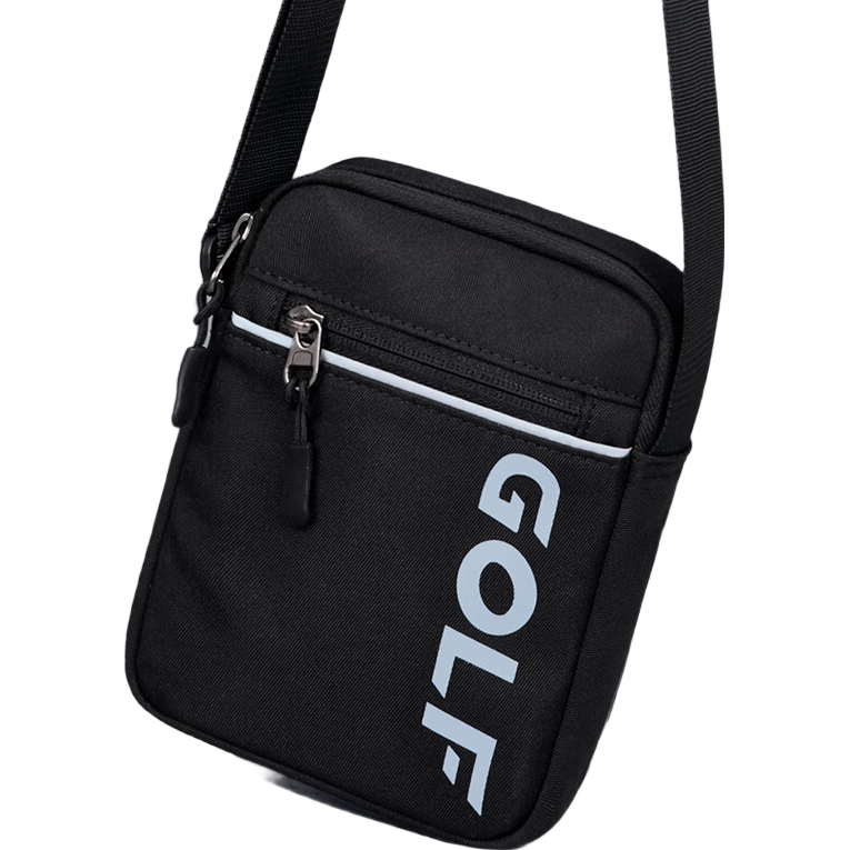 GOLF Shoulder Bag for Men, Lightweight Crossbody Bag, Casual Outdoor Sports Bag, Phone Messenger Bag, Small Backpack, Black