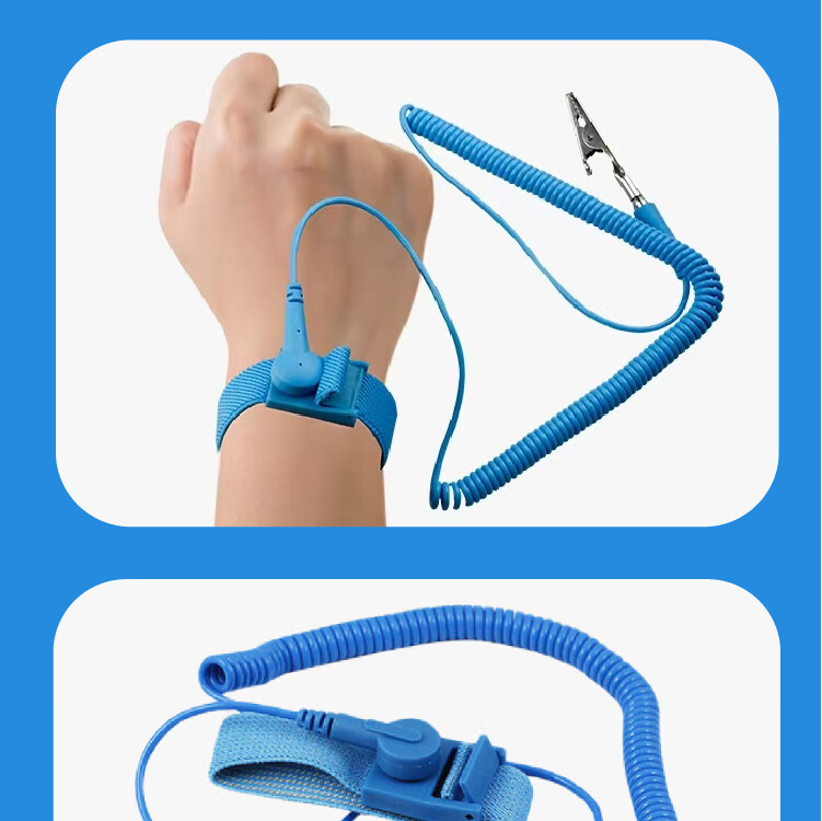 Mitz Anti-Static Wrist Strap Electronic Factory Workshop Maintenance ESD Wristband with 5m PU Cord [3pcs/Pack] 2
