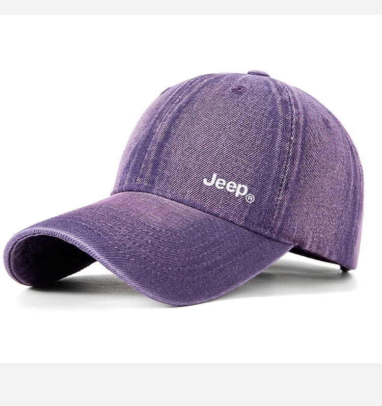 JEEP Baseball Cap for Men, All-Season Pure Cotton Visor Hat, Sun Protection Hat, Retro Sunhat for Men And Women, Purple 14